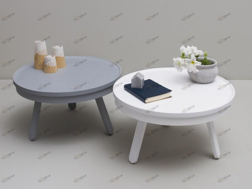 Woodendot Круглый стол из лакированного ясеня с вещевым ящиком sun-id-1399117