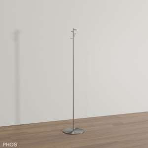 T1E Вешалка для одежды с 5 вращающимися крючками для одежды, основание: нержавеющая сталь. PHOS