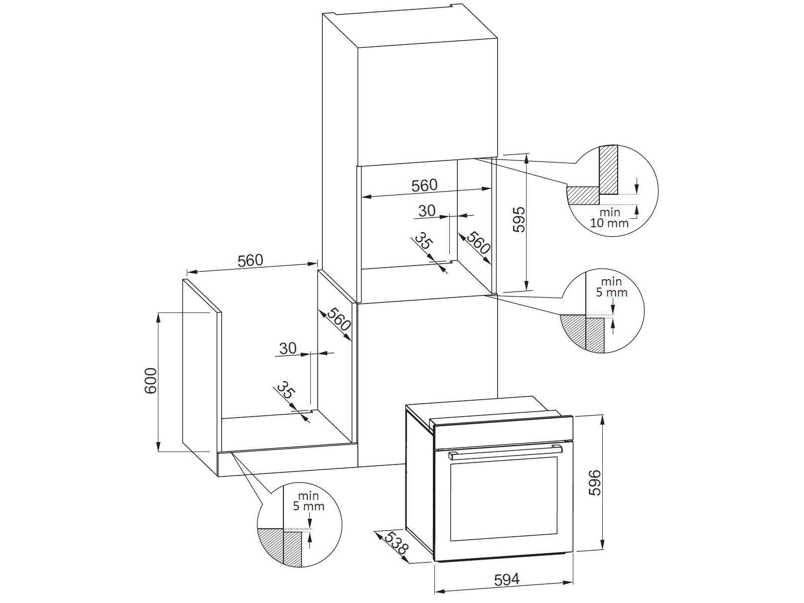 Многофункциональная встраиваемая пиролитическая печь класса A+ Elleci элитная кухня ARCH-00042866 - Вид №2