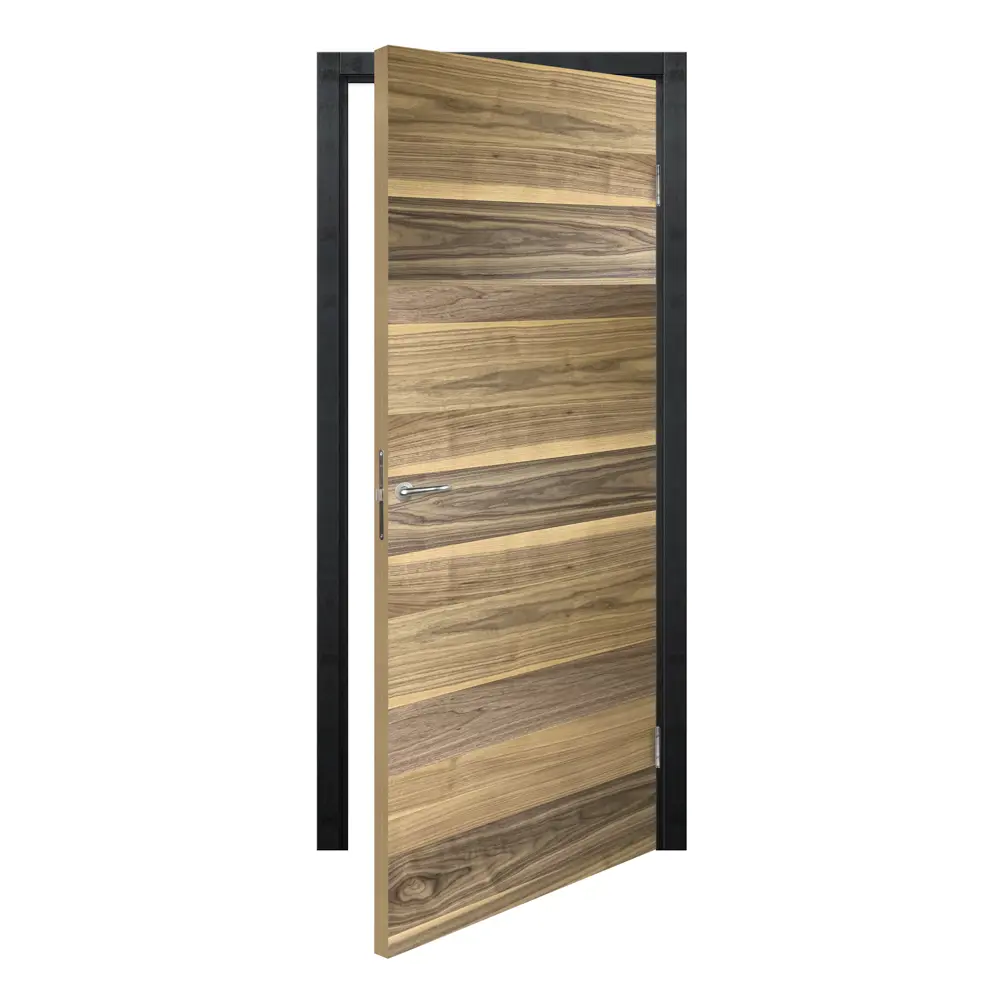 Дверь межкомнатная глухая Loft 80x200 см шпон цвет американский орех с замком и петлями 85325429 STLM-2190641 МАРИО РИОЛИ  - Вид №3