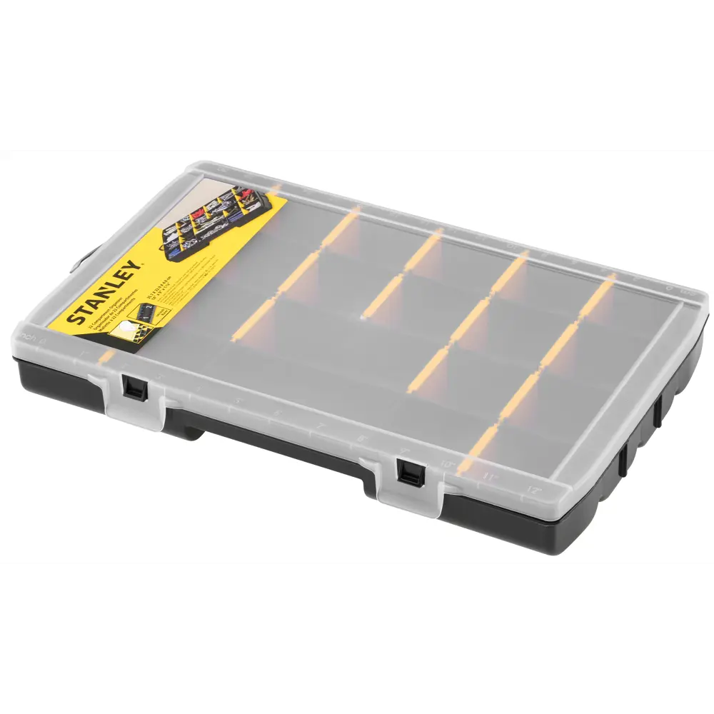 Органайзер Stanley Essential 14 для мелочей 35.7х4.8х22.9 см, цвет чёрный/жёлтый STLM-2112842