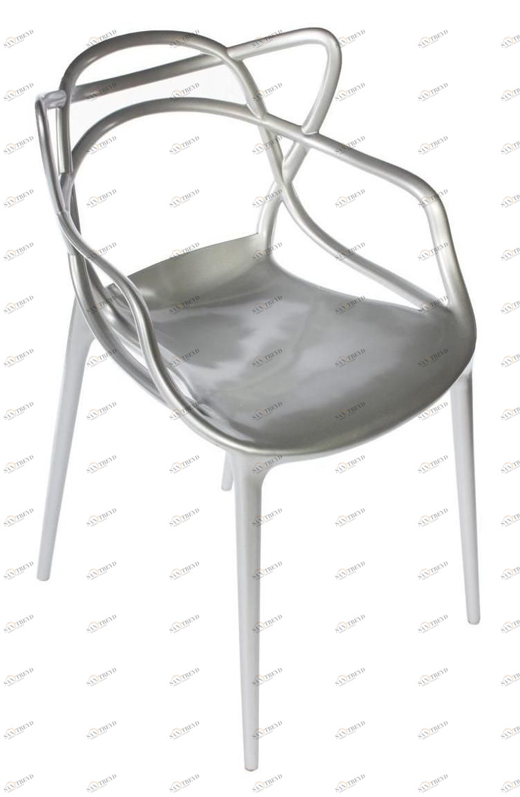 Стул кухонный со спинкой серебряный Masters BRADEX HOME  00-3973880 Хром 