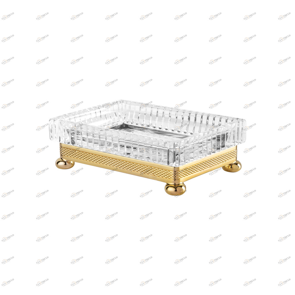 FS10C-604 FS10C-604 Мыльница прямоугольная РАЗМЕР КРИСТАЛЛА «ТРОСТЬ Cristal & Bronze CRISTAL TAILLE “CANNELÉ” CISELÉ 