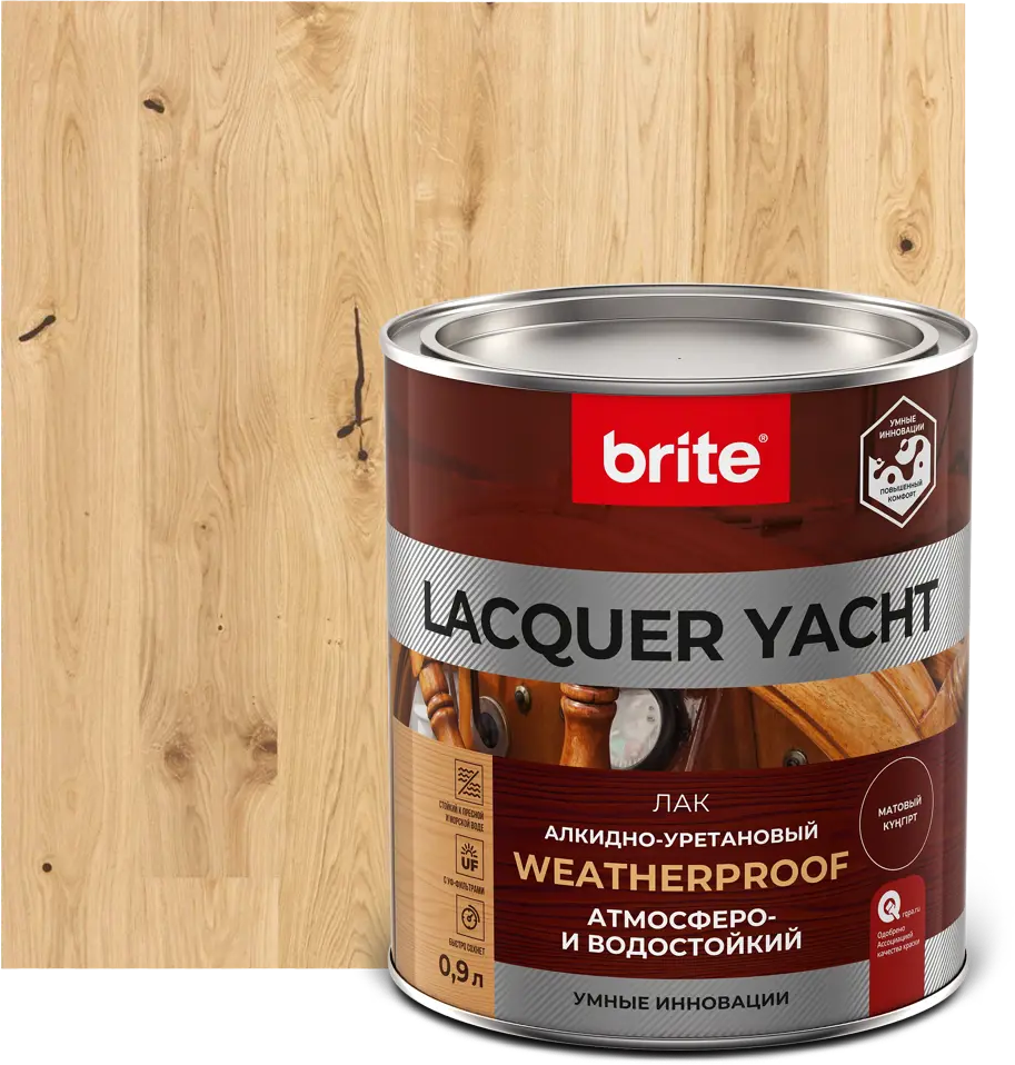 86778570 Лак яхтный Brite Lacquer Yacht 0.9 л матовый STLM-0071547