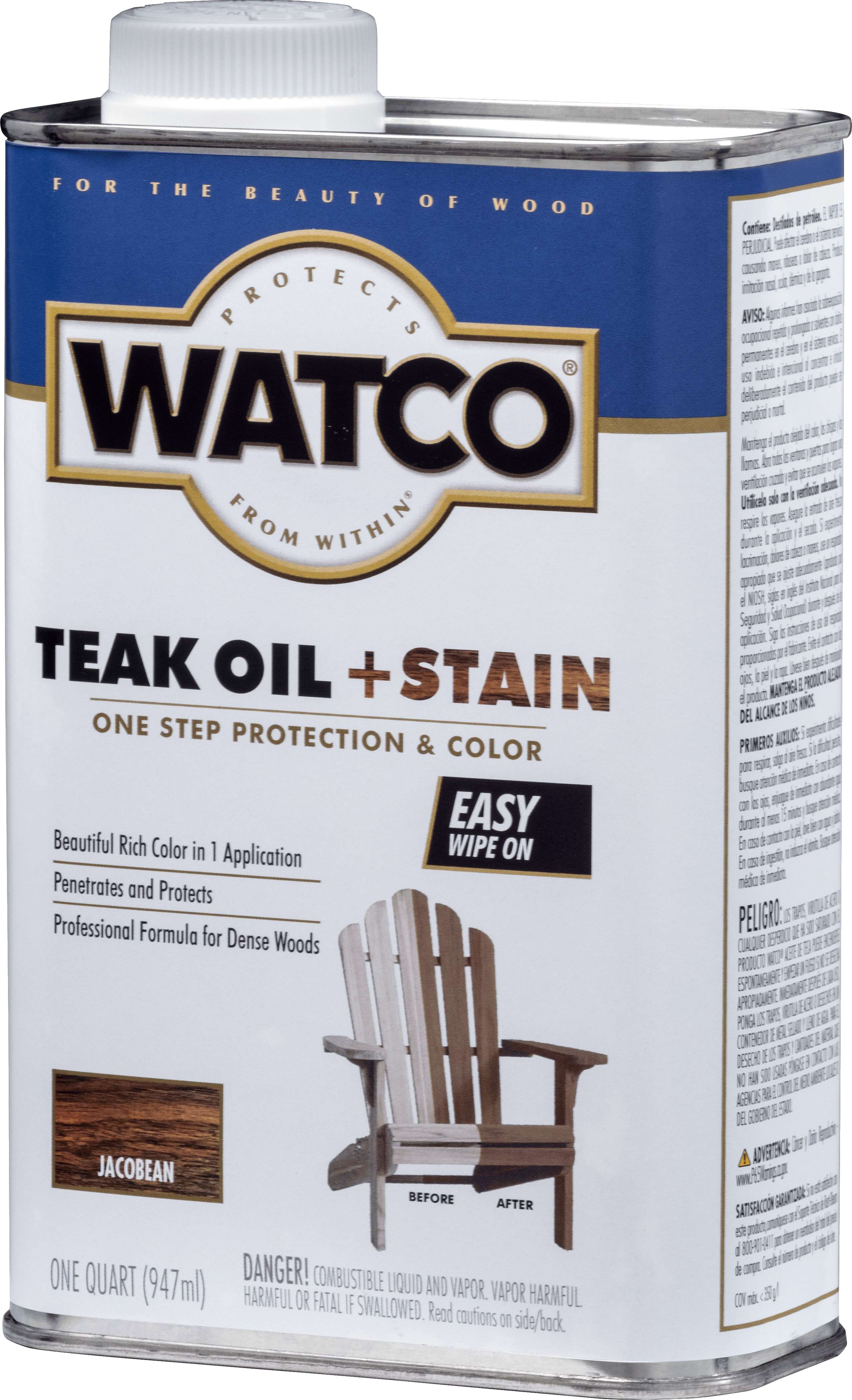 90223553 Масло тиковое Teak Oil Finish защитное цвет якобинский стиль 0.946 л STLM-0138214 WATCO