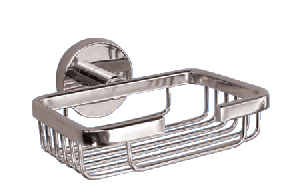 Мыльница хром решетка квадрат F-040КР