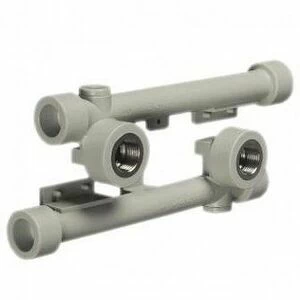 Водорозетка ВР 20х1/2" полипропилен проходная сдвоенная для смесителя FV-PLAST