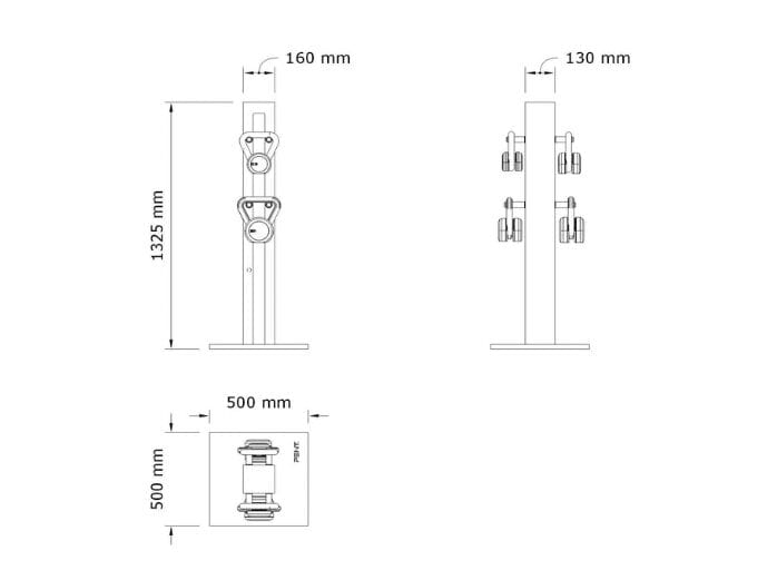 Набор гирь из нержавеющей стали и дерева PENT Lova ARCH-00115578 - Вид №6