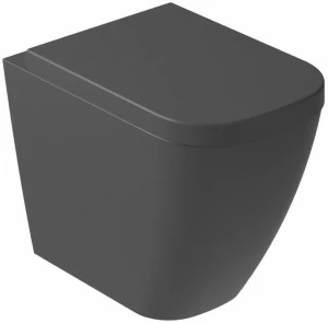 5481V2NEMT Приставной унитаз напольный Черный Galassia MEG11 Италия