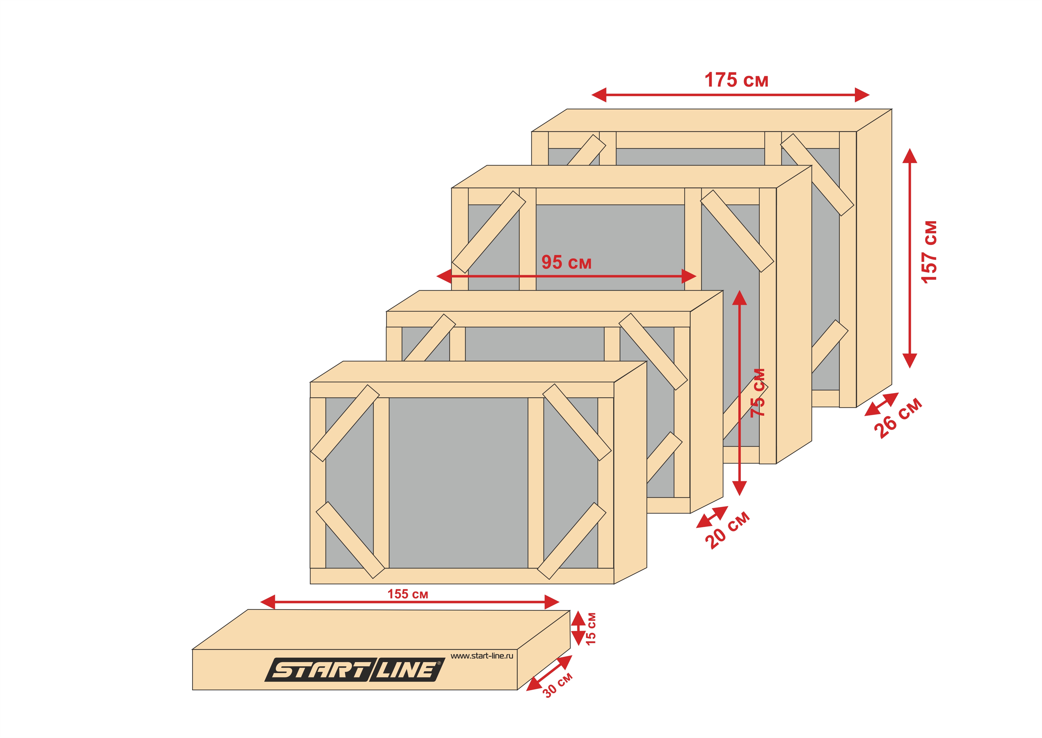 Теннисный стол бетонный антивандальный start line city strong outdoor Start Line sun-id-2068357 - Вид №4
