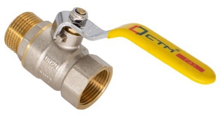 90294685 Кран шаровый для газа CTM Газ 1-1/2" гайка-штуцер рычаг STLM-0172318 СТМ