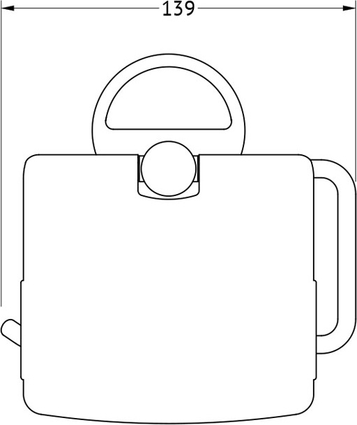 LUX 055 Держатель туалетной бумаги с крышкой FBS Luxia - Вид №1