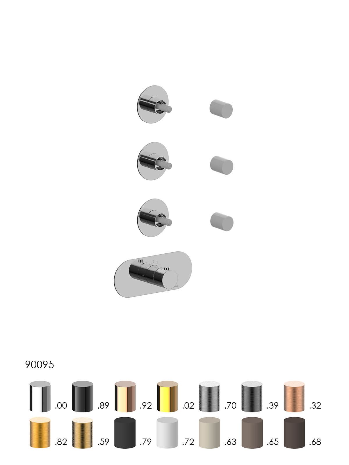 Термостатический смеситель для душа с 4 отверстиями Rubinetterie Frattini отдельная эстетика ARCH-00038079 - Вид №12