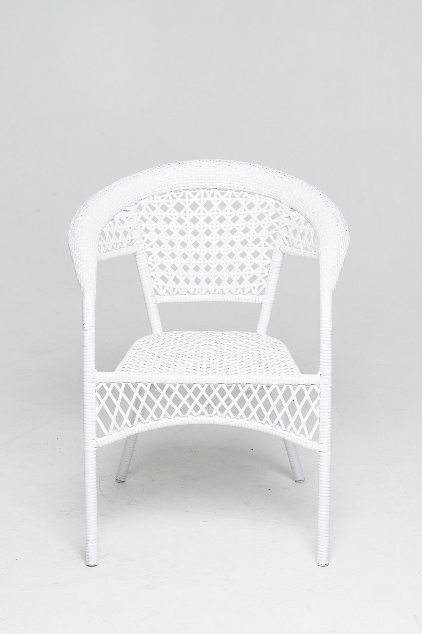 Кресло белое из искусственного ротанга GG-04-04 VINOTTI  00-3885166 Белый  - Вид №1