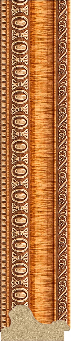 BY 3977 Зеркало в багетной раме - золотые бусы на бронзе 60 mm EVOFORM Octagon - Вид №3