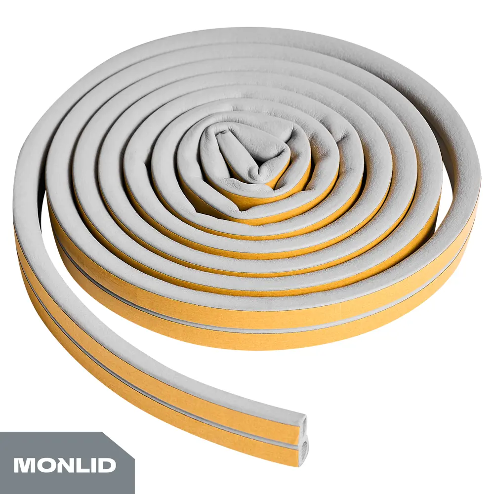 Уплотнитель EPDM для окон и дверей самоклеящийся MONLID D-профиль 6 м цвет серый 89434450 STLM-2106237  - Вид №3