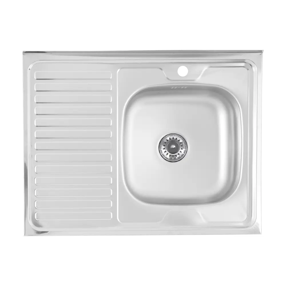 KROMRUS S-220 Правая накладная мойка с крылом для сушки 85321916 Мойка накладная STLM-0061354 - Вид №1