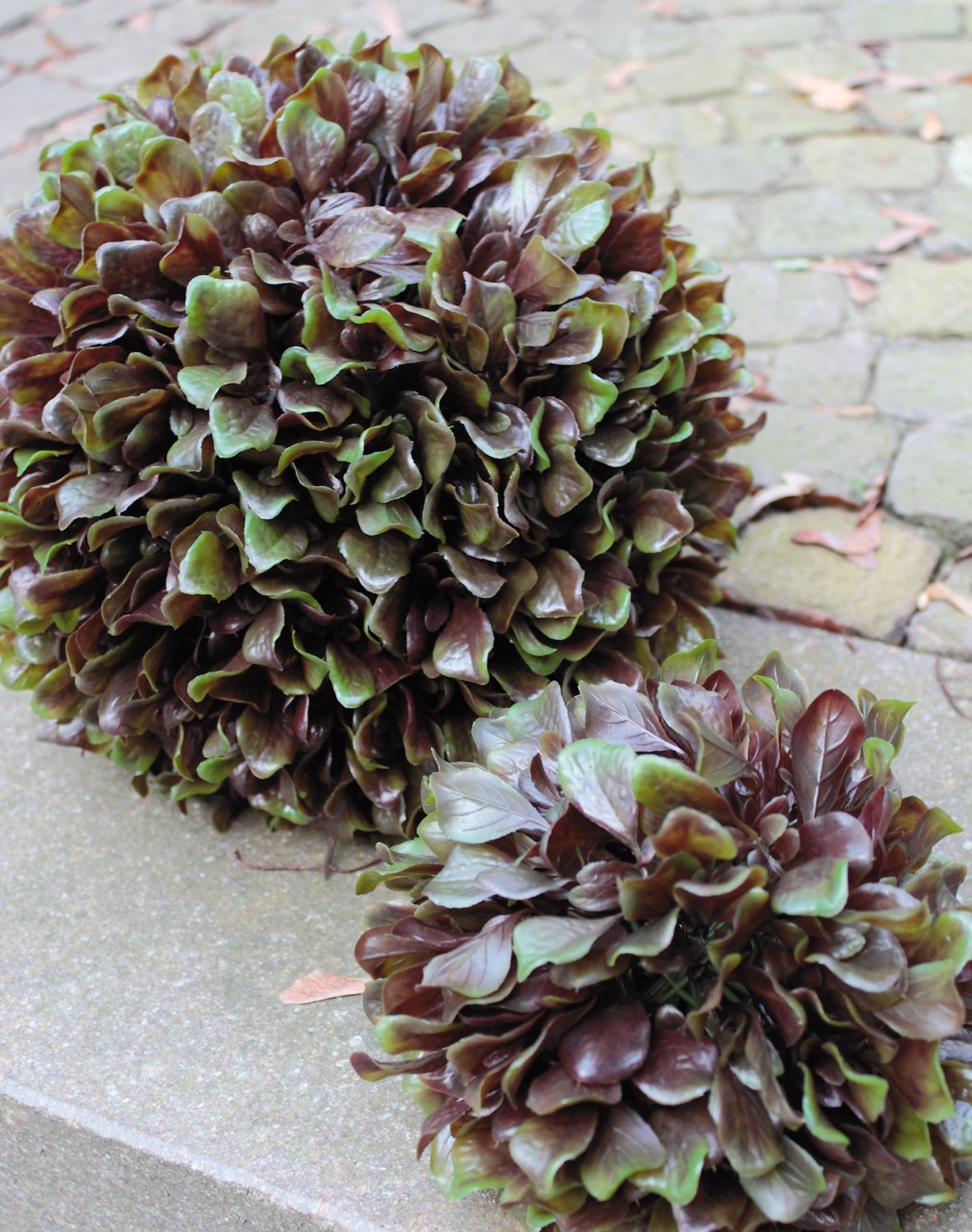 4796 849 a3 Декоративный шар 'капустный лист', Ø 20 см, зелено-бордовый H-andreas 