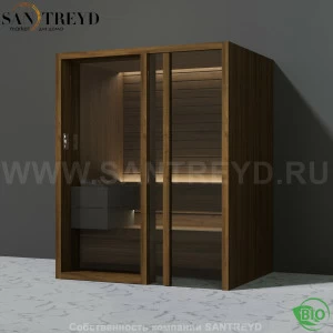 Effegibi YOKU.G45 BI.70300019 Био-сауна с правой дверью. Мощность: 4,5 кВт макс. Размеры: длина 174 см, ширина 132 см. Отделка: чёрный орех