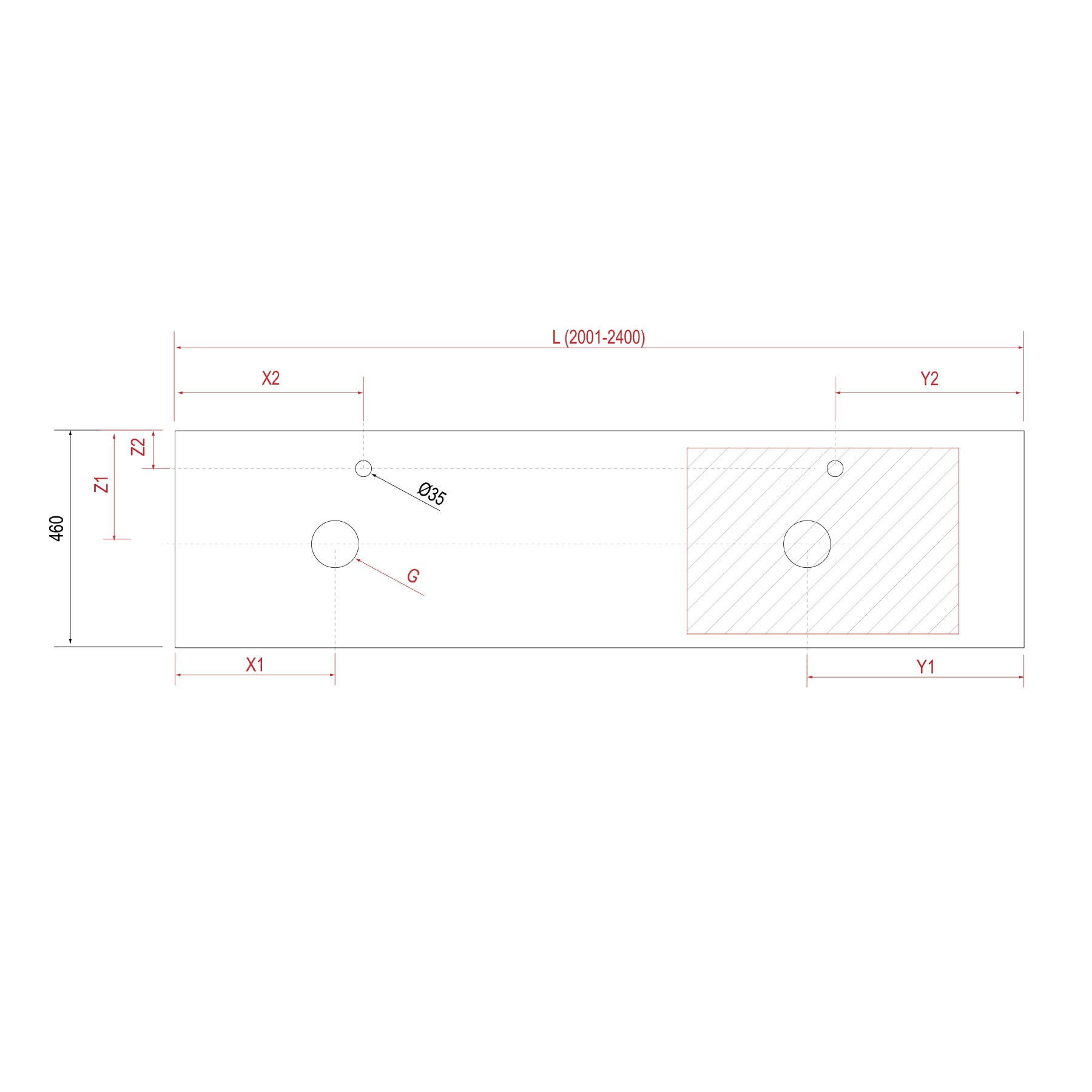 23494 SALGAR Столешница механизированная от 2001 до 2400 ALSACIA 16 мм Эльзасия  - Вид №1