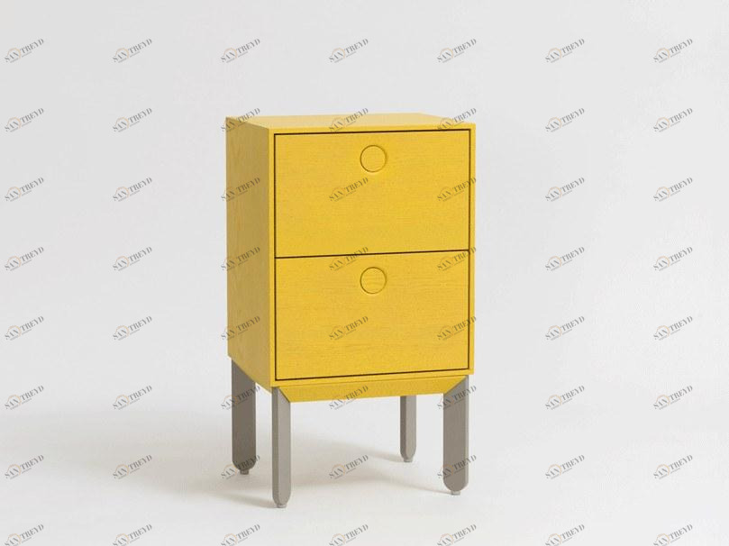 ZEITRAUM Прикроватная тумбочка из массива дерева с ящиками Kin sun-id-1461965