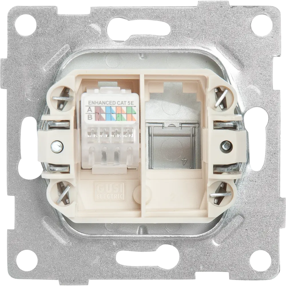 GUSI Electric — встраиваемая компьютерная розетка RJ45 в серебристом корпусе 83864429 Ugra STLM-0045211 - Вид №2