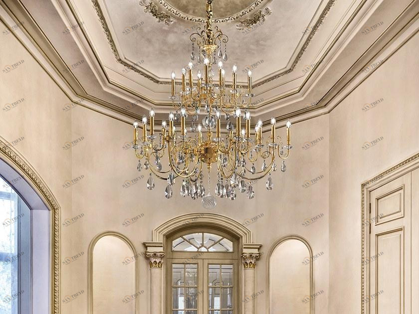 Masiero Люстра из латуни с кристаллами накаливания Zaira sun-id-1433409