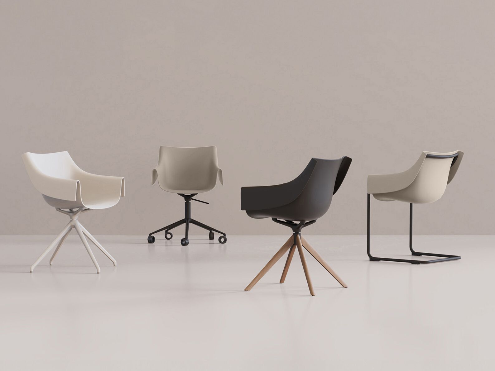 Поворотный стул с подлокотниками Vondom Manta ARCH-00018947 - Вид №2