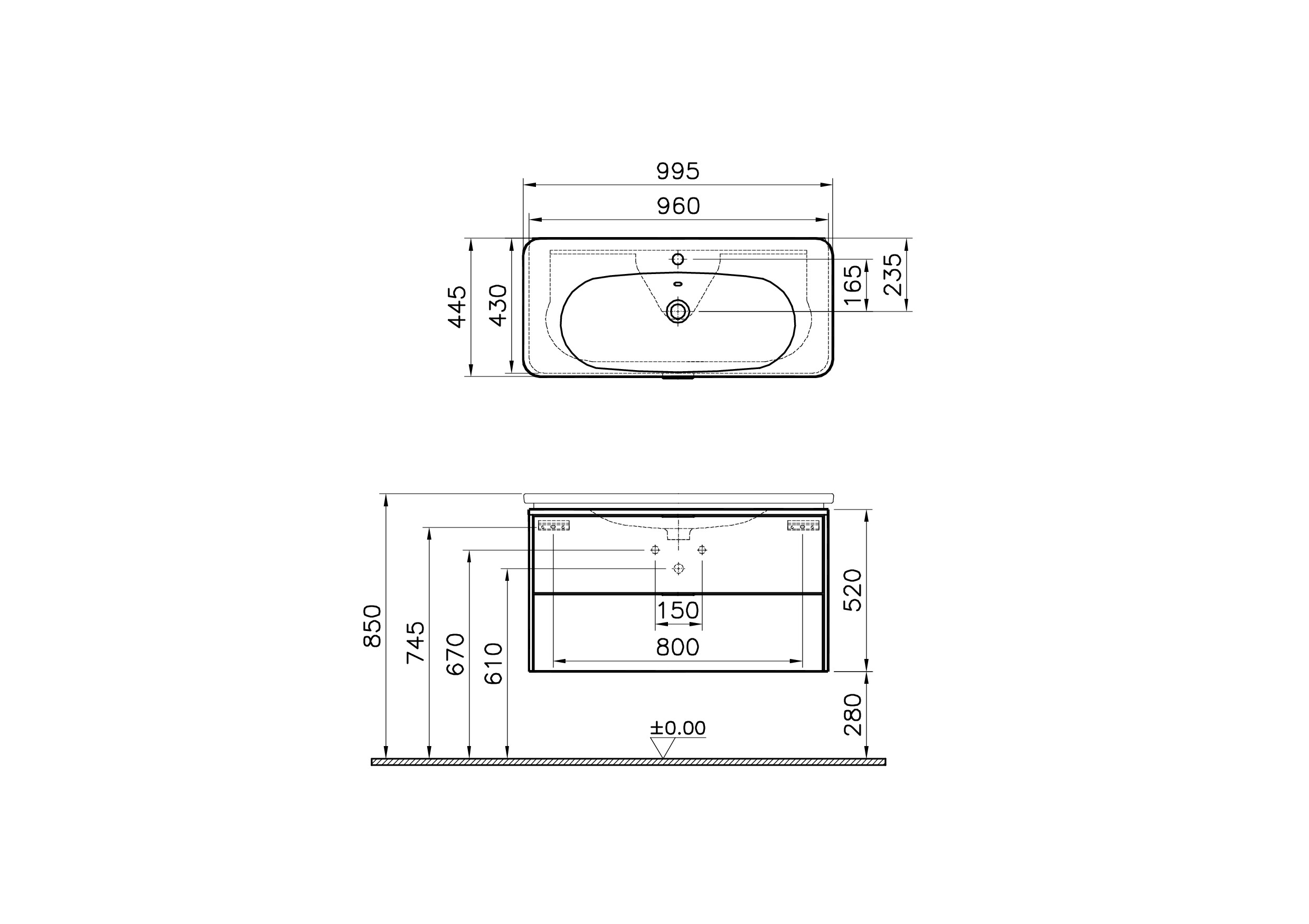 56414 Раковина Vitraglobal Nest Trendy  - Вид №1