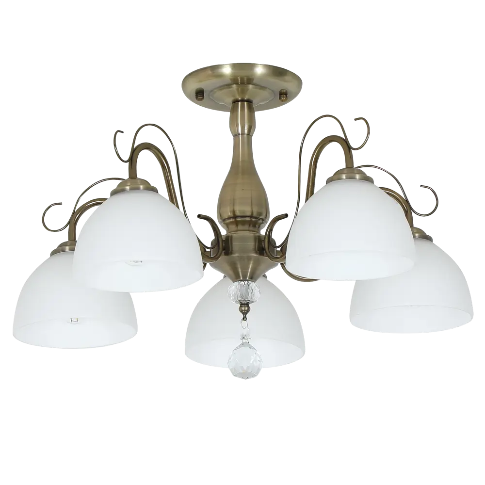 Люстра на штанге Primavera 5 ламп 20 м² цвет бронза SCHAFFNER STLM-2019184 - Вид №2