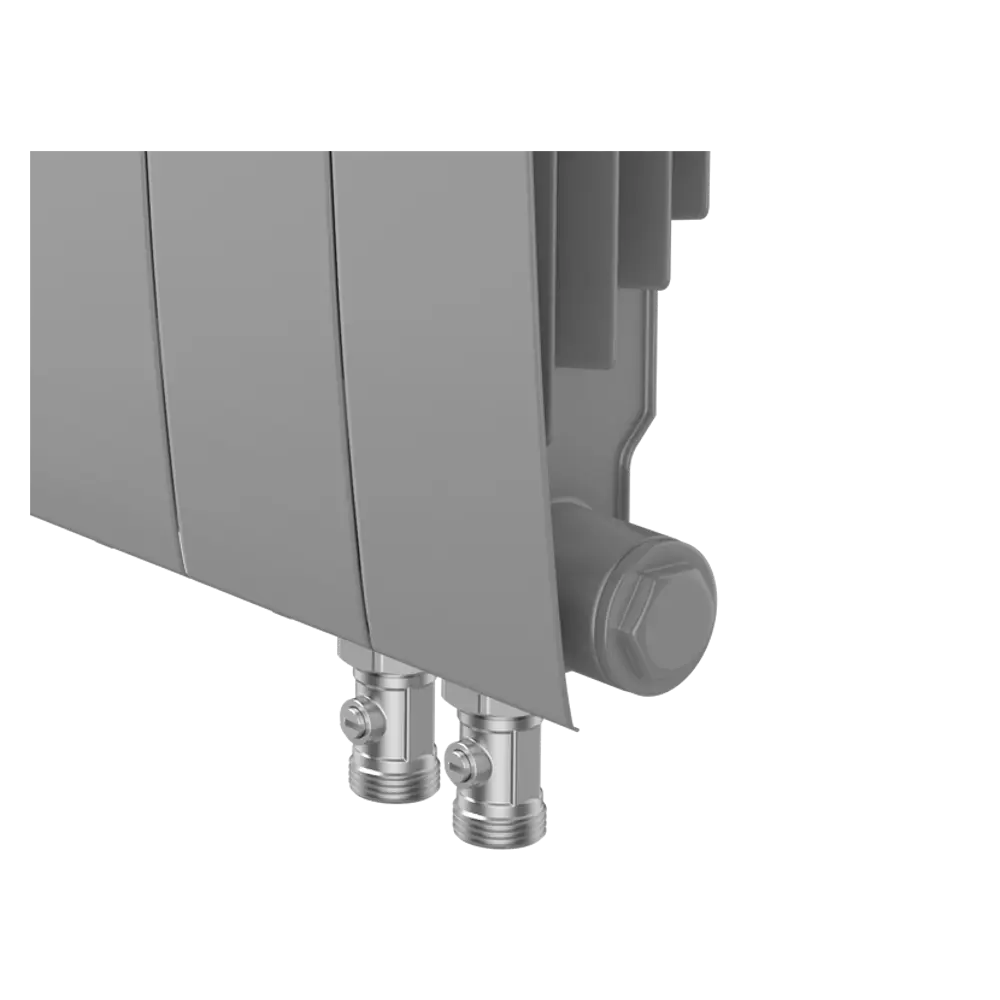 Радиатор секционный Royal Thermo Biliner RTBSSVR35012 350/87 12 секций нижнее правое подключение биметалл серый STLM-2118880 - Вид №3