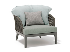 Тканевое садовое кресло с подлокотниками