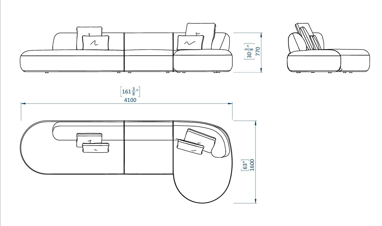 Модульный тканевый диван Casa Magna Essence ARCH-00148792 - Вид №10