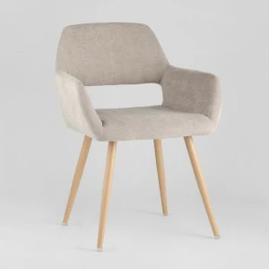 Стул с подлокотниками мягкий бежевый "Кромвель" STOOL GROUP ДИЗАЙНЕРСКИЕ 00-3881956 Бежевый