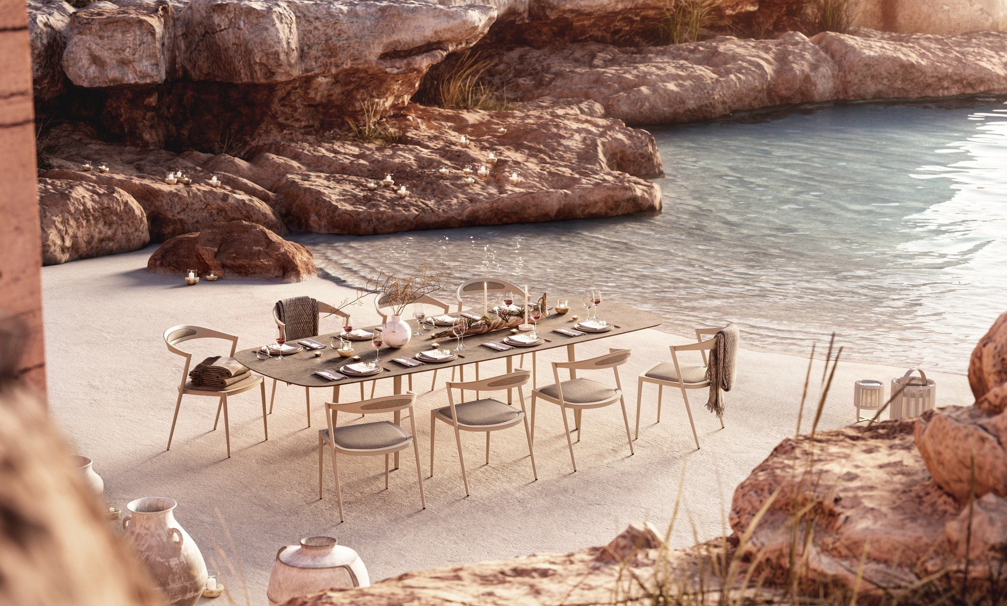 Керамический прямоугольный садовый стол Royal Botania Styletto ARCH-00035352 - Вид №2