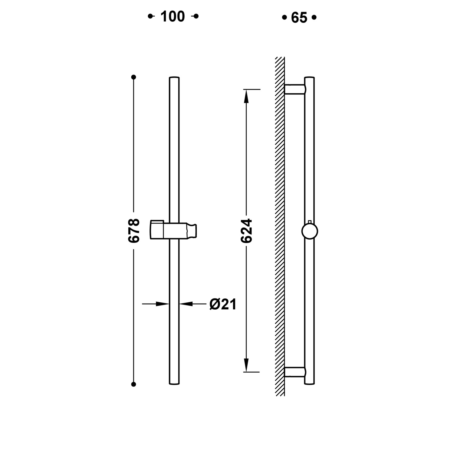 Раздвижная душевая планка-03463702 TRES Showers - Вид №1
