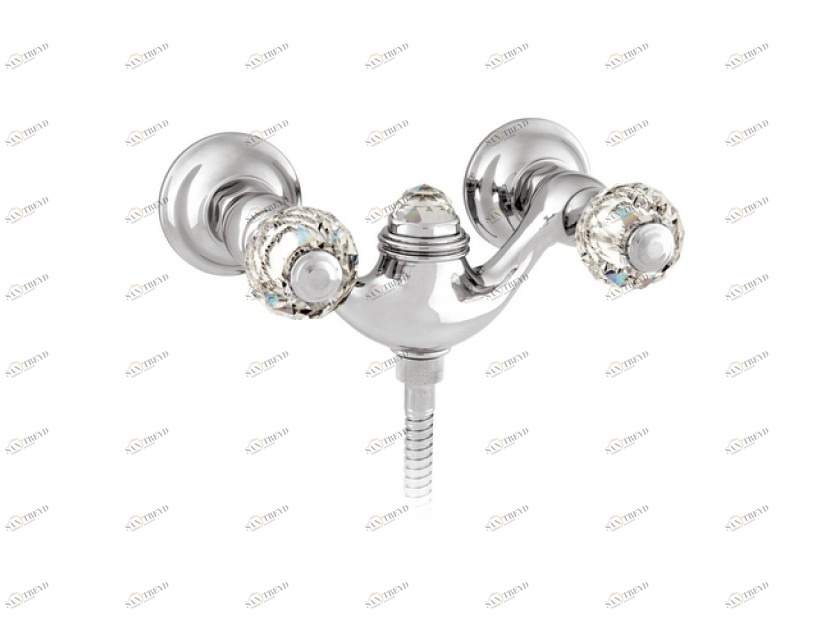 038119.S00.00 Смеситель для душа с кристаллами сваровски Золото 24К Mestre Indica