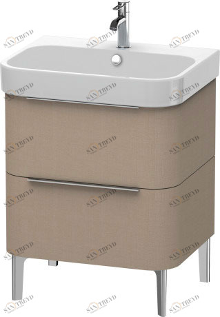 H2637207575 Тумбочка напольная Happy D.2 #H26372 625 x 480 мм Лен, декор Duravit