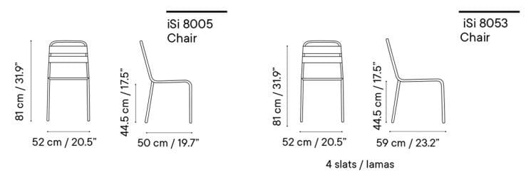 Алюминиевый штабелируемый садовый стул iSimar Barceloneta ARCH-00075152 - Вид №6