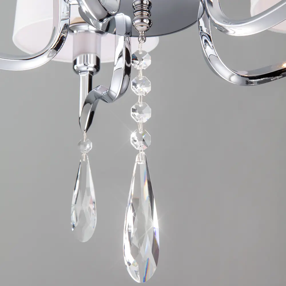 Люстра подвесная Eurosvet Madera 10093/5, 5 ламп, 16 м², цвет хром STLM-2034004 - Вид №6