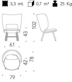 Moroso Кресло из ткани с высокой спинкой Sushi edition sun-id-1442926 - Вид №7