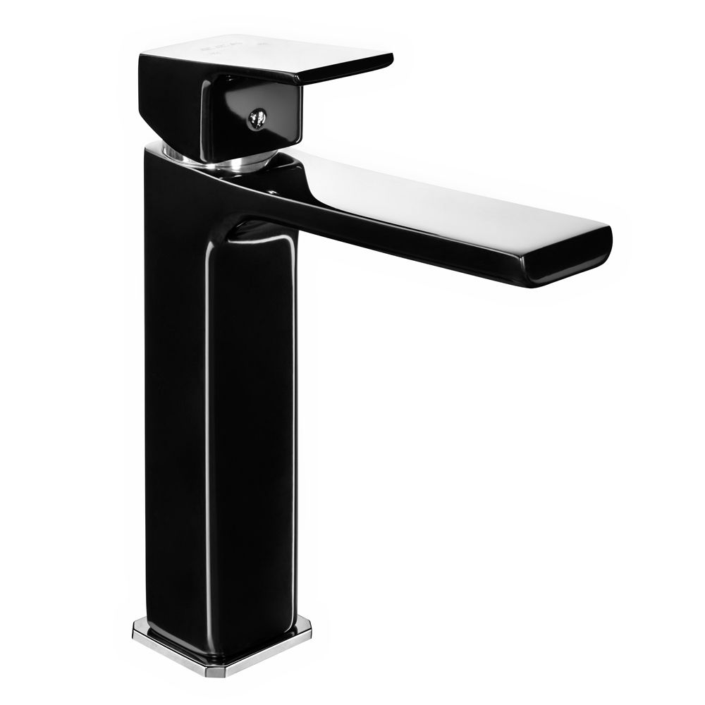103588003st  Смеситель для раковины среднего размера Tiera - Экономия воды - Черный-Хром Eca 