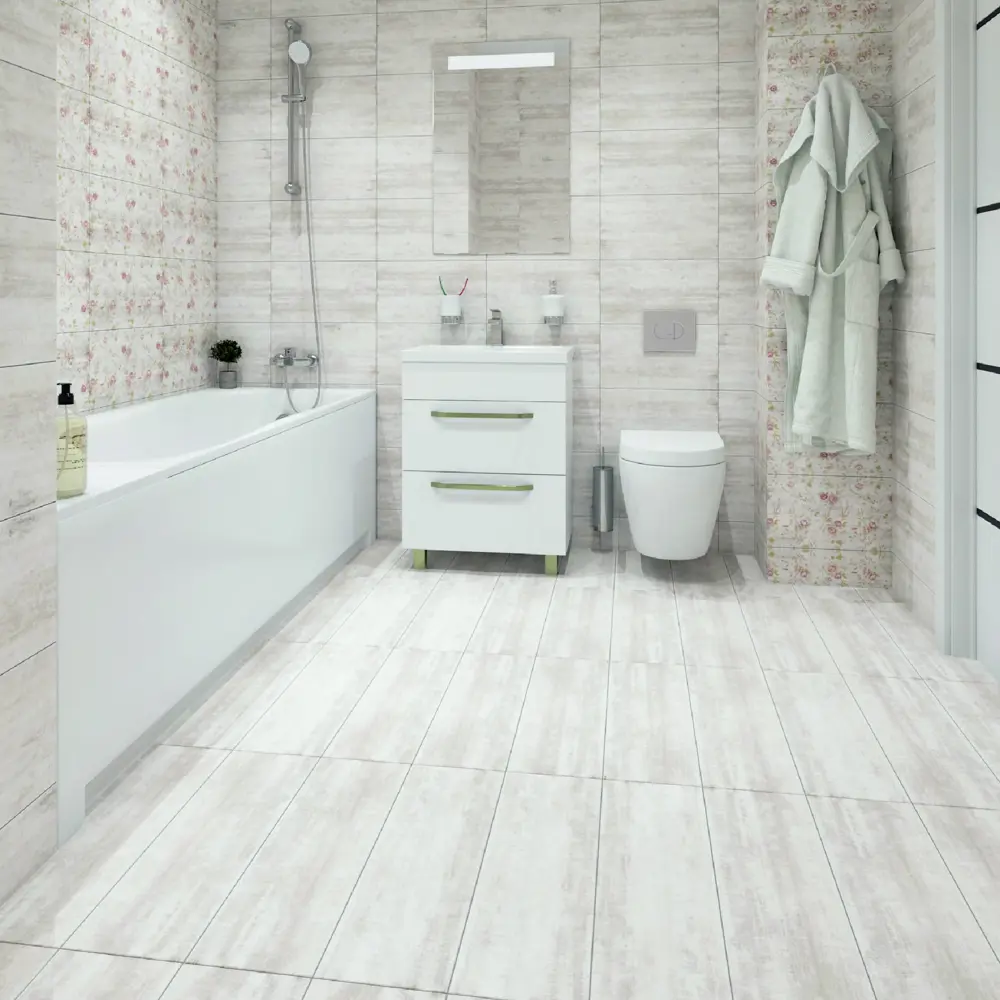 Керамогранит LB Ceramics Прованс 60x20 см 0.96 м² матовый цвет белый STLM-2208115