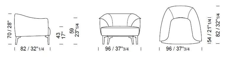Кожаное кресло с подлокотниками Borzalino SIGMUND ARCH-00142778 - Вид №18
