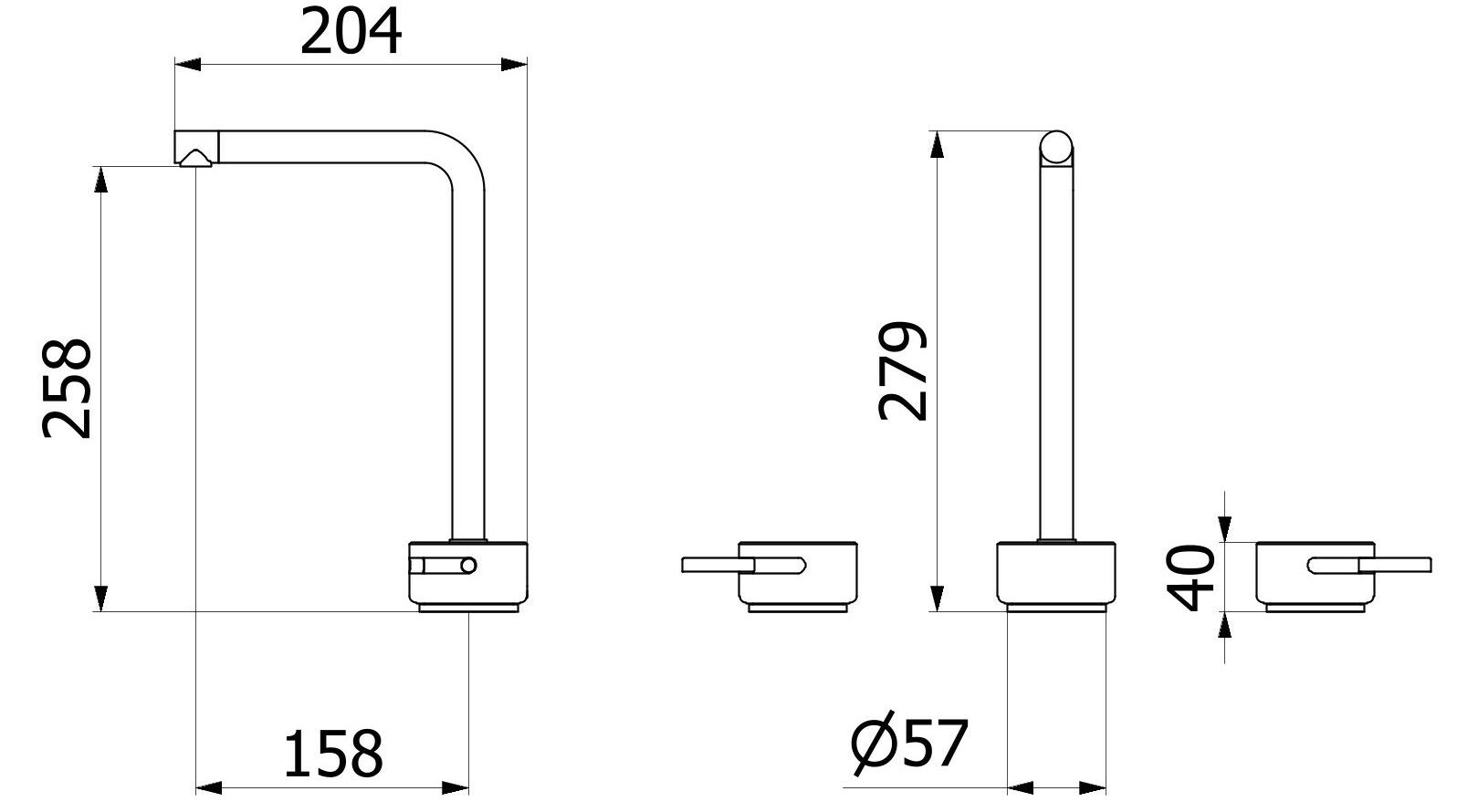 Смеситель для раковины с 3 отверстиями для мраморной столешницы IB мрамор + мрамор Elle ARCH-00027172 - Вид №24