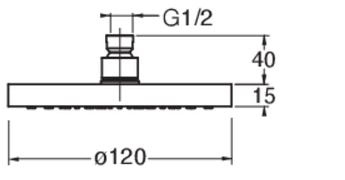 Круглая потолочная душевая головка ABS с системой защиты от накипи CRISTINA Rubinetterie душевые головки и рычаги-Shower &amp ARCH-00125153 - Вид №2