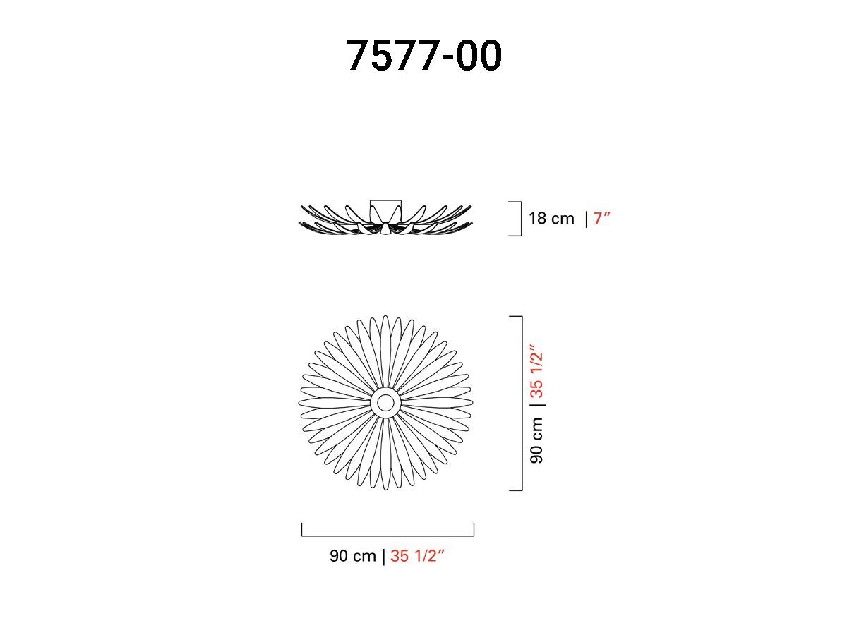 Венецианский Кристалл ручной работы потолочный светильник Barovier&Toso Агава ARCH-00141042 - Вид №7