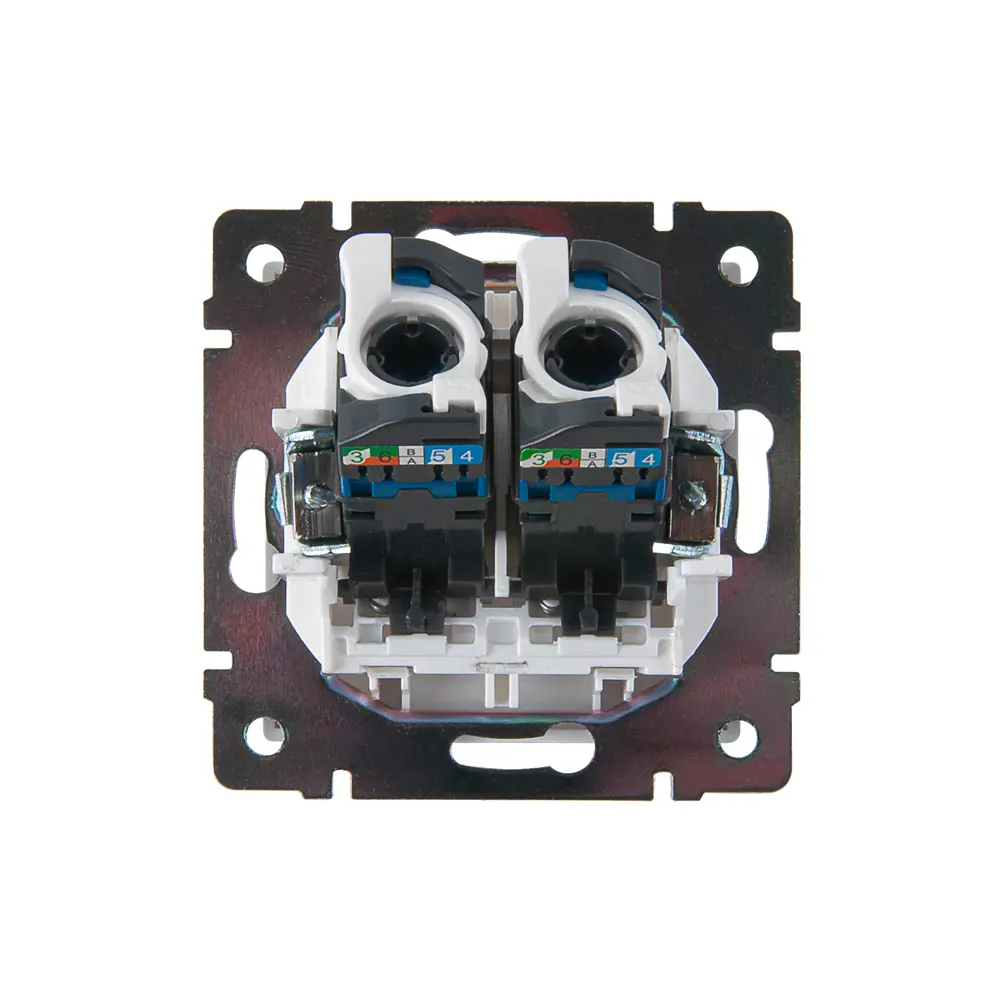 Розетка компьютерная двойная встраиваемая Werkel RJ45 цвет белый 84491710 STLM-2044698 Встраиваемые механизмы - Вид №2
