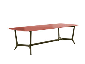 Стеклянный прямоугольный садовый стол