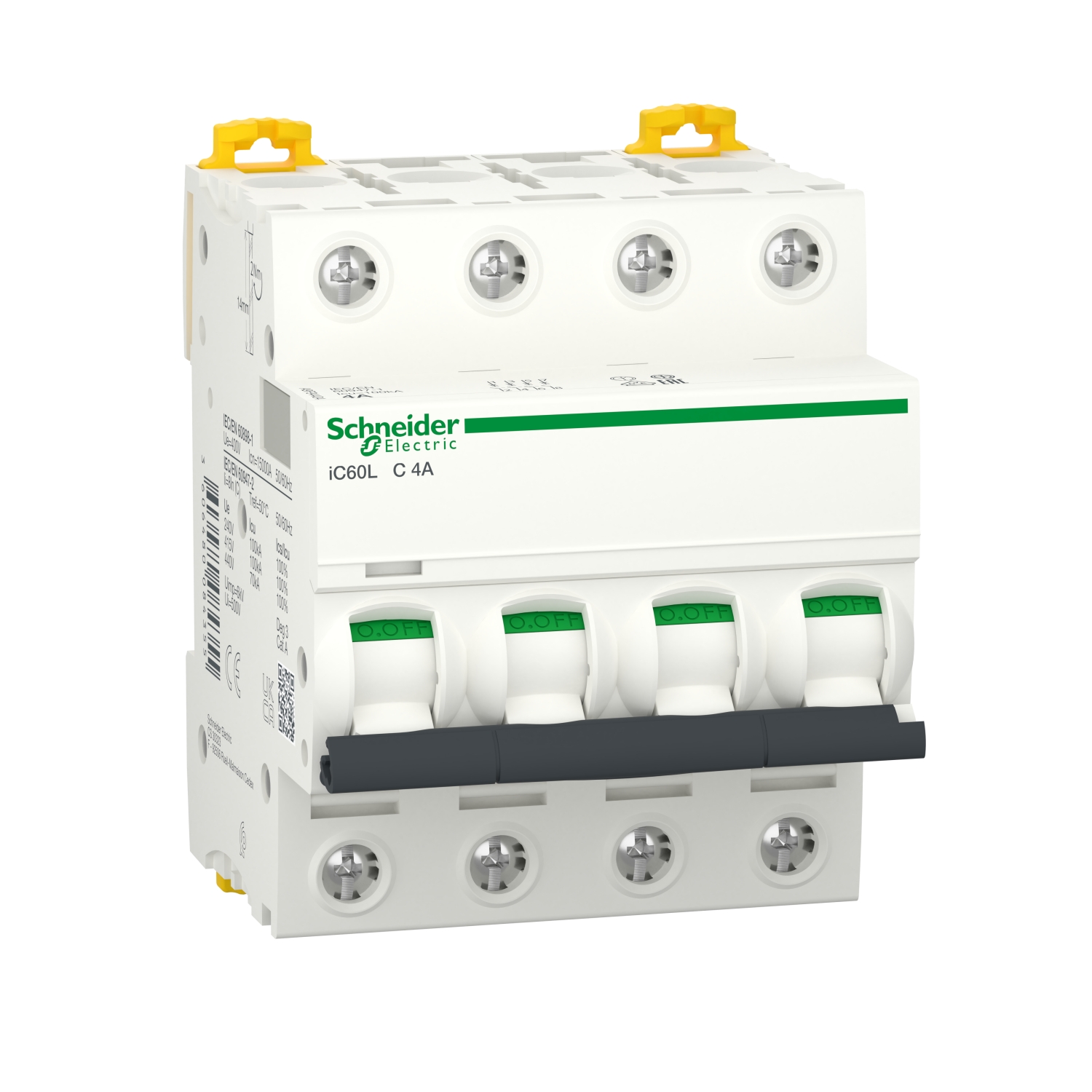 A9F94404 Автоматический выключатель Acti9 4P 4А (C) 15кА Schneider Electric Acti 9 